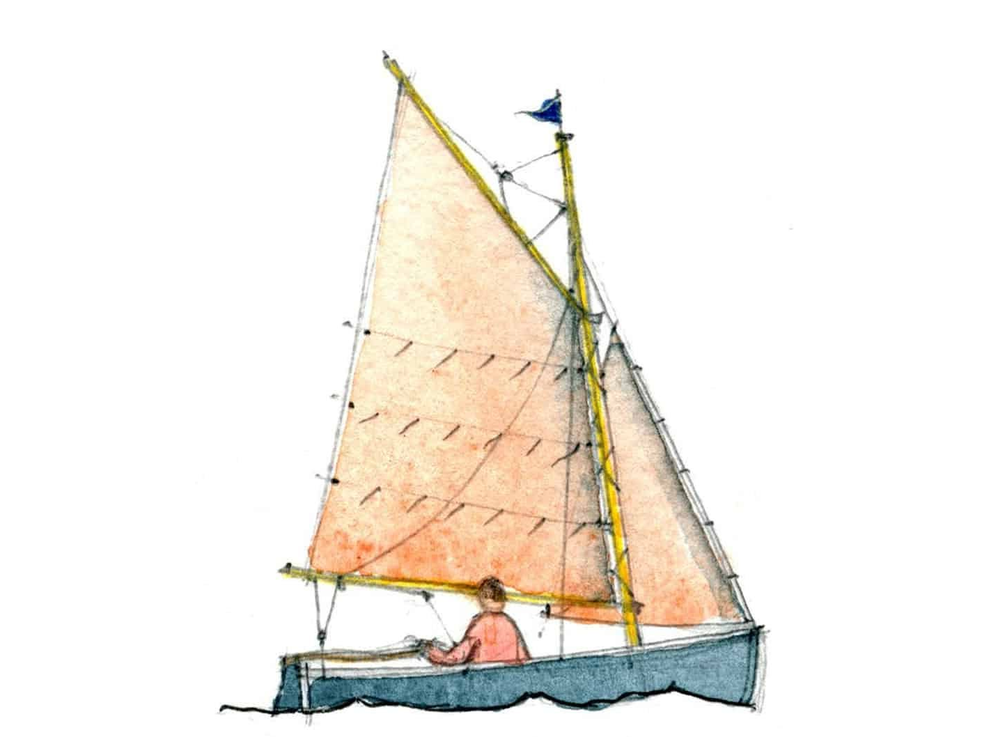 Armação Gaff Sloop (Lug Rig Standard + Jib/Gunter)