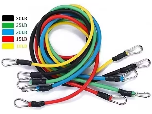 Elásticos extensores instalados no leme para sistema Sheet-to-Tiller